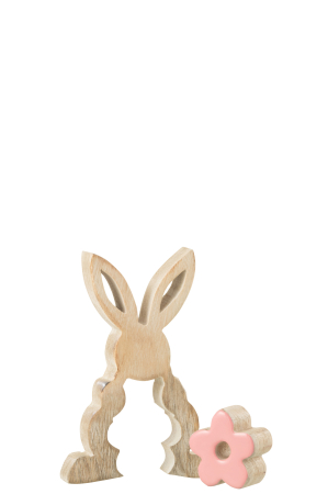 Figurina, Lemn, Roz, 14x9.5x2.5 [1]
