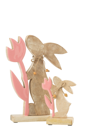 Figurina, Lemn, Roz, 27x20x5 [1]