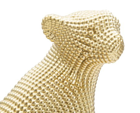 Figurina Leopard auriu cm 23x15,5x29 [1]