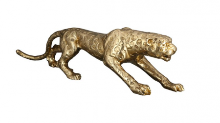 Figurina leopard, rasina, auriu, 80x20 cm [3]
