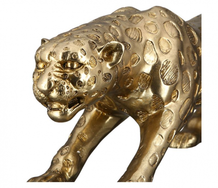 Figurina leopard, rasina, auriu, 80x20 cm [2]