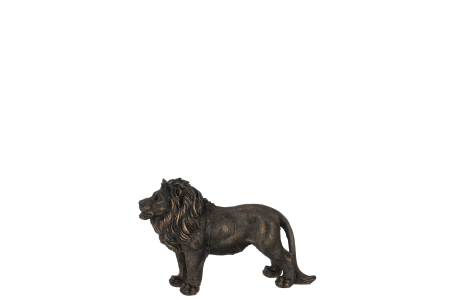 IN STOC - Figurina Lion, Rasina, Bronz, 32.5x10x20.5 cm
