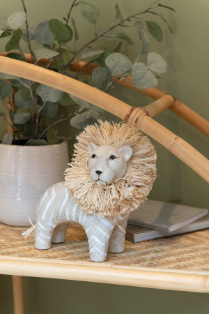 SALE % - Figurina Lion, Rasina, Natural, 24x15x21 cm