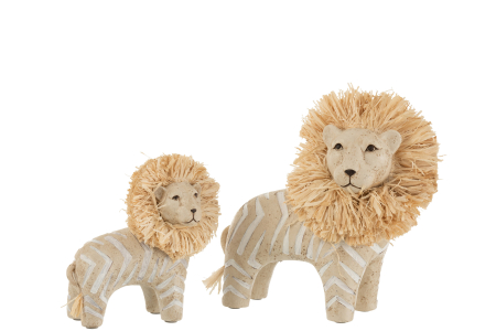 Figurina Lion, Rasina, Natural, 24x15x21 cm [1]