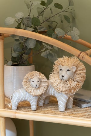 Figurina Lion, Rasina, Natural, 24x15x21 cm [2]