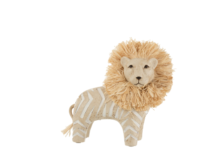 Figurina Lion, Rasina, Natural, 24x15x21 cm [1]