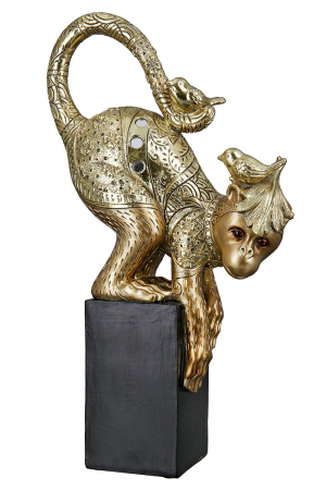 Figurina Little Monkey, Rasina, Auriu, 7x20x32 cm [1]