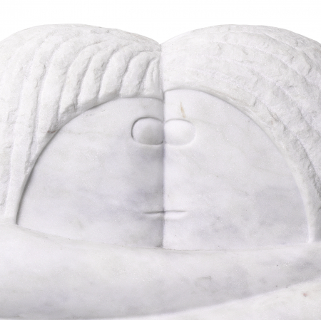 Figurină Love Couple marmură albă, Dims: L. 25 | W. 37 | H. 40  (CM) [4]