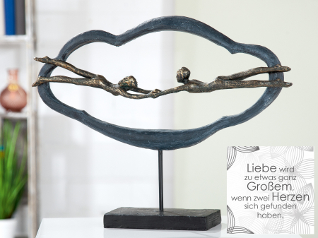 SALE % - Figurina Love is in the air, Rasina, Multicolor, 41x32x10 cm