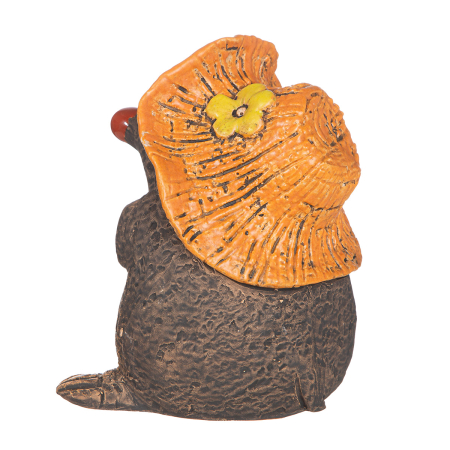 Figurina, „Manni”, motiv cartita, ceramica, maro, PU 4, L. 11,5 cm, l. 13,5 cm, H 16 cm [1]