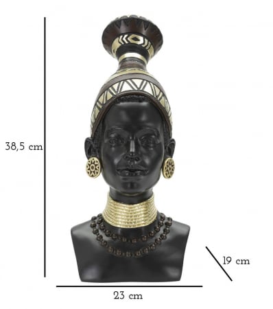 Figurina Massai Woman Tribe, Rasina, Multicolor, 38.5x23x19 cm [2]