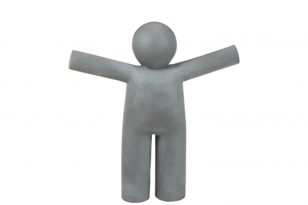 SALE % - Figurina Maurice, Compozit, Gri, 79x20x92 cm