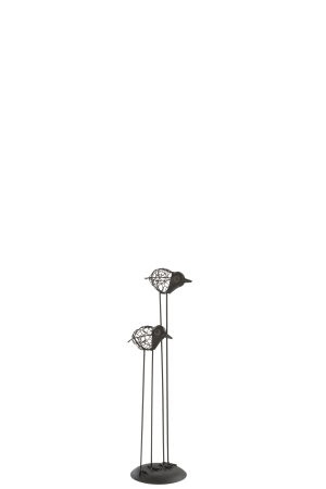 Modern - Figurina, Metal , Negru, 14.61x14.61x53.34