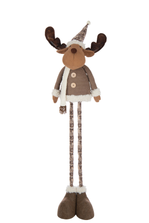Jucarii de plus - Figurina, Moose in haine de iarna, poliester, multicolor