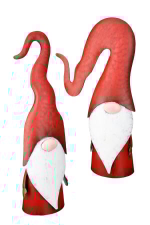 Mos Craciun - Figurina, Mos Craciun, „Mos Craciun”, Metal, rosu, PU 4, 2 asortate, L. 7 cm, l. 8,5 cm, H 31 cm