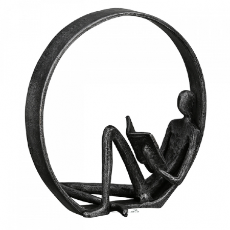 Modern - Figurina NOVEL, metal, argintiu, 19X17X9 cm