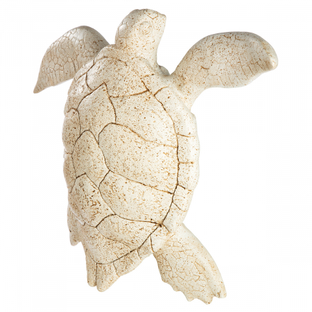 Figurină, Obiect de perete, broască țestoasă, Rășină sintetică, alb, PU 2, L. 28 cm, l. 33 cm, H 9 cm [2]