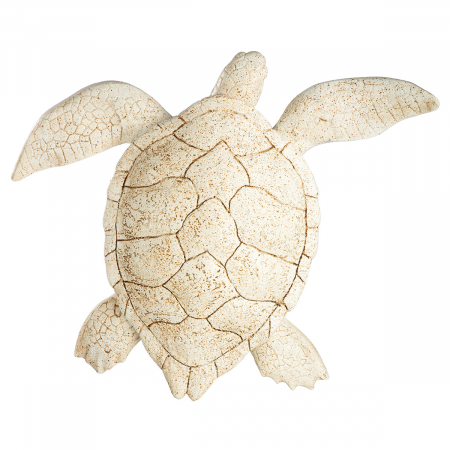 Animale - Figurină, Obiect de perete, broască țestoasă, Rășină sintetică, alb, PU 2, L. 28 cm, l. 33 cm, H 9 cm