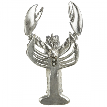 Figurină, Obiect de perete, Homar, Rășină sintetică, argintie, PU 2, L. 8 cm, L. 15 cm, H 31 cm [2]