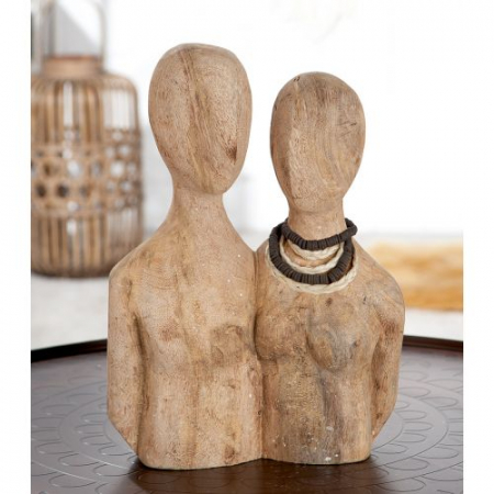 Tribal - Figurina Pair, Lemn, Maro, 27x37x9 cm