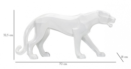 Figurina Panther, Rasina, Alb, 32.5x70x18 cm [8]