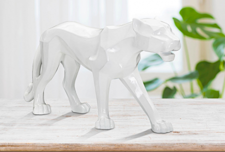 Figurina Panther, Rasina, Alb, 32.5x70x18 cm [7]