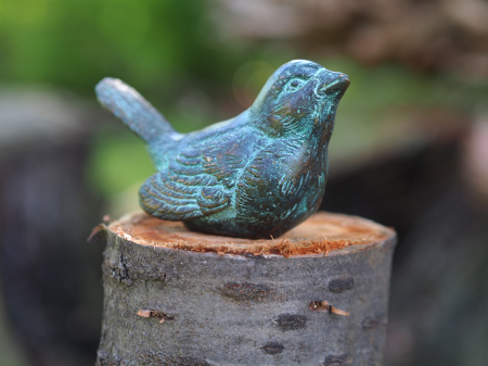 Figurine bronz - Figurina pasare, Bronz, 6 x 5 x 10 cm