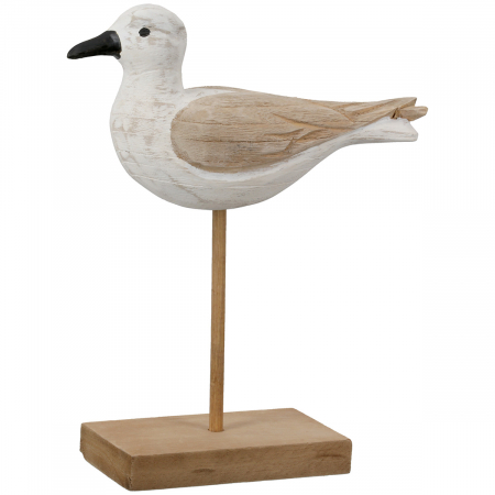 Mare si soare - Figurină, Pasăre, Lemn, alb, PU 3, L. 8 cm, L. 21 cm, H 26 cm