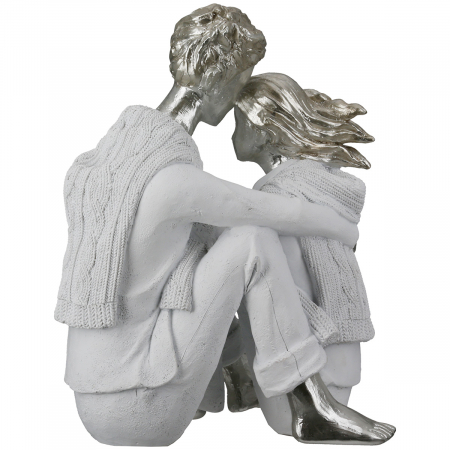 Figurină, Pereche, Rășină sintetică, alb, PU 2, L. 15 cm, L. 20 cm, H 23 cm [3]