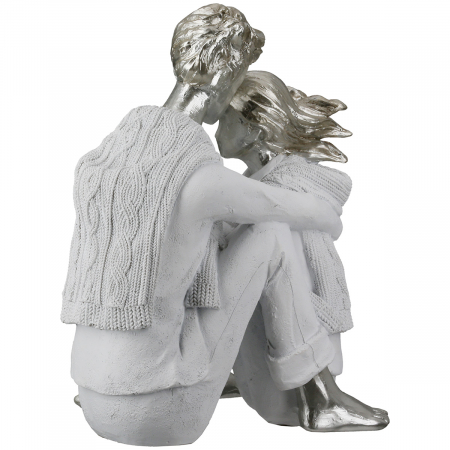 Figurină, Pereche, Rășină sintetică, alb, PU 2, L. 15 cm, L. 20 cm, H 23 cm [2]