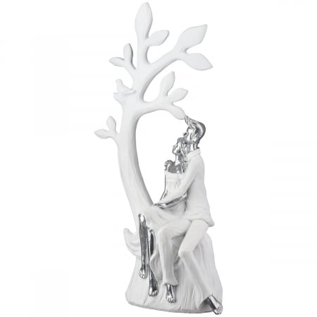 Figurină, Pereche, Rășină sintetică, alb, PU 2, L. 7 cm, L. 10 cm, H 23 cm [1]