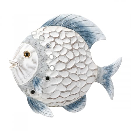 Mare si soare - Figurină, Pește, Azuro, Polirășină, alb, PU 2, L. 7 cm, L. 24,5 cm, H. 22 cm