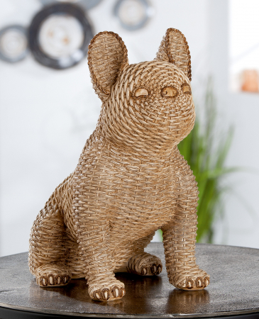 SALE % - Figurina Pug , Rasina, Maro, 29x33x18 cm