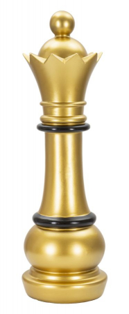 SALE % - Figurina Queen, Rasina, Auriu/Negru, 50x15x15 cm