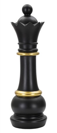 SALE % - Figurina Queen, Rasina, Negru/Auriu, 50x15x15 cm