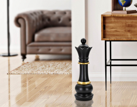 Figurina Queen, Rasina, Negru/Auriu, 50x15x15 cm [5]