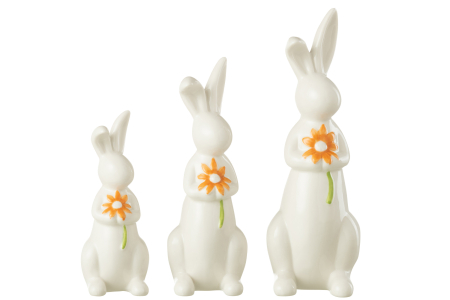Figurina, RABBITS FLOWERS, SET3 [1]