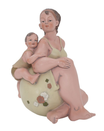IN STOC - Figurina, rasina, Multicolor, 12.9X10.9X16.2 cm