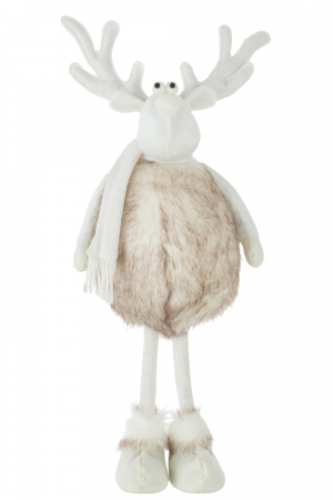 Decoratiuni - Figurina Reindeer Standing, Rasina, Bej, 28.5x28.5x50 cm