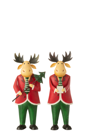 SALE % - Figurină, Ren, Gift Tree Ir R/G Ass2