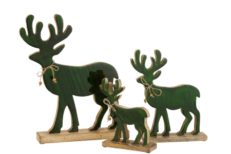 Figurină, Ren, lemn, verde L [1]