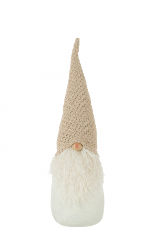 Mos Craciun - Figurina Santa Claus, Rasina, Bej, 13x13x49 cm