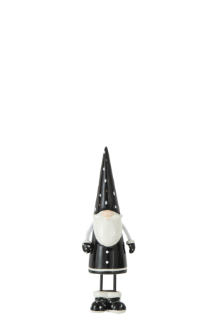 Mos Craciun - Figurina Santa Standing, Ceramica, Multicolor, 7.5x6.5x23 cm