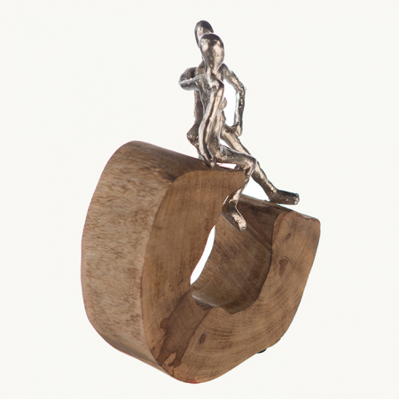 Figurina SECURED, lemn/aluminiu, 27X25X9 cm [4]