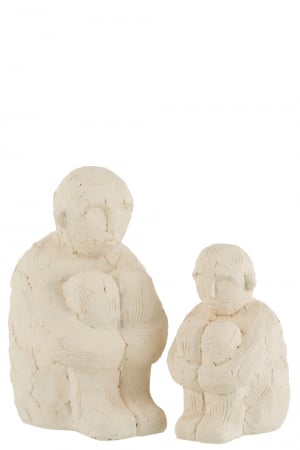 Figurina Sitting, Ciment, Alb, 17x17x24 cm [1]