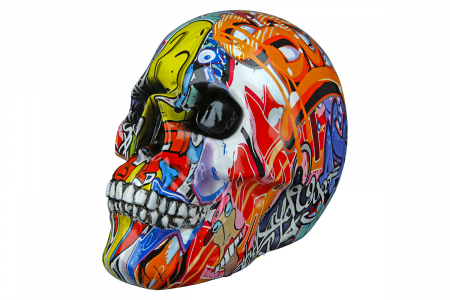 Figurina Skull Pop Art, Rasina, Multicolor, 19x15x11 cm [4]