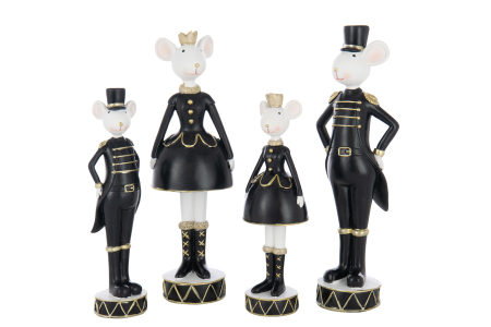 Figurina, Soarece muzician, polirasina multicolor, Ass 2, L [2]