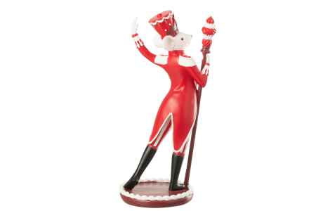 Figurina, soricel de circ/ tort, Craciun, rosu/alb [2]