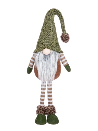 Decoratiuni - Figurina, Spiridus, „Asmo”, dungat, Material textil, verde, PU 2, L. 12 cm, L. 19 cm, H 72 cm