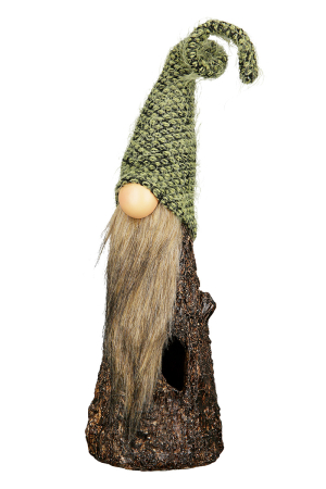 CRACIUN - Figurina, Spiridus, „Waldi”, Rasina sintetica, maro, verde, PU 4, H 42 cm, A. 9 cm